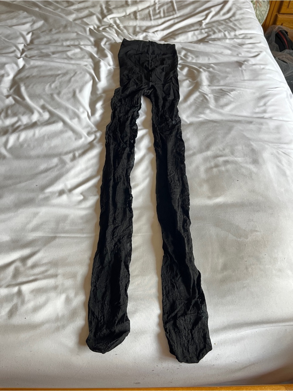 Black Sheer Stretch Chemise Slip Tights